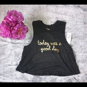 PRICE DROP !NWT heather gray crop tank